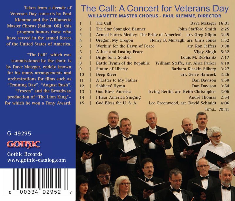 The Call - A Concert for Veteran's Day / Willamette Master Chorus