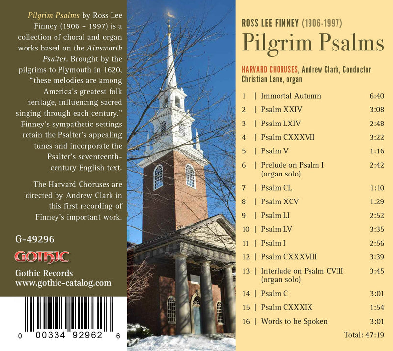 Finney: Pilgrim Psalms / Clark, Choirs of Harvard University