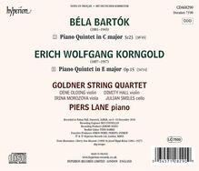 Bartók & Korngold: Piano Quintets / Lane, Goldner String Quartet