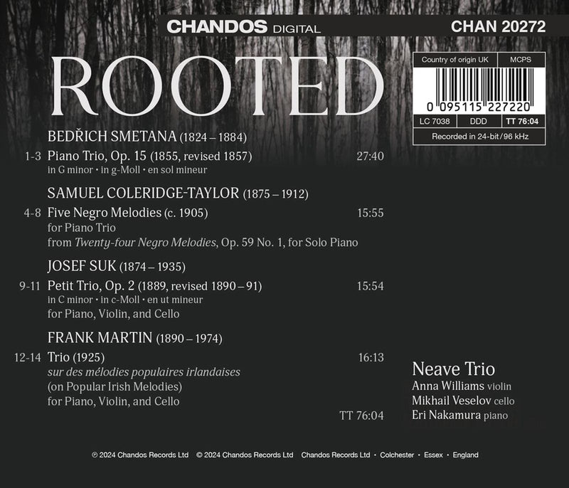 Rooted — Music of Smetana, Suk, Martin, and Coleridge-Taylor / Neave Trio