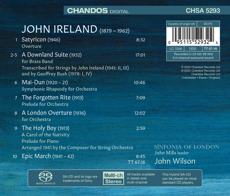 Ireland: Orchestral Works / Wilson, Sinfonia of London