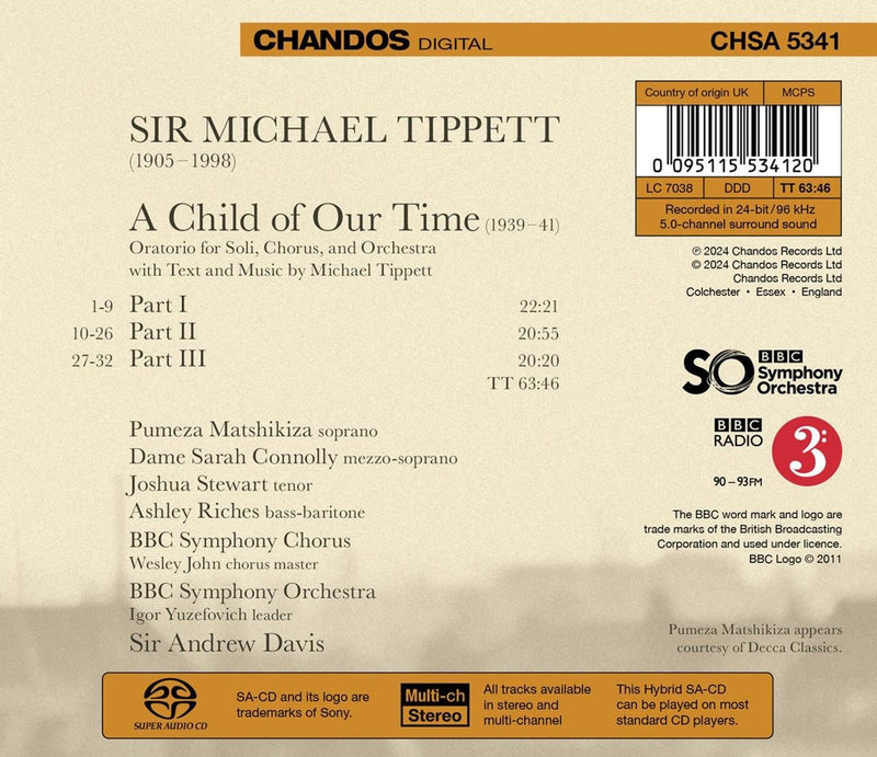 Tippett: A Child of Our Time / Davis, BBC Symphony