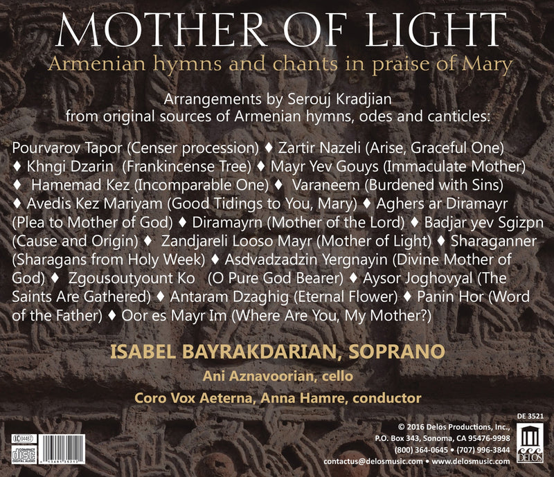 Mother of Light: Armenian Hymns & Chants in Praise of Mary / Bayrakdarian
