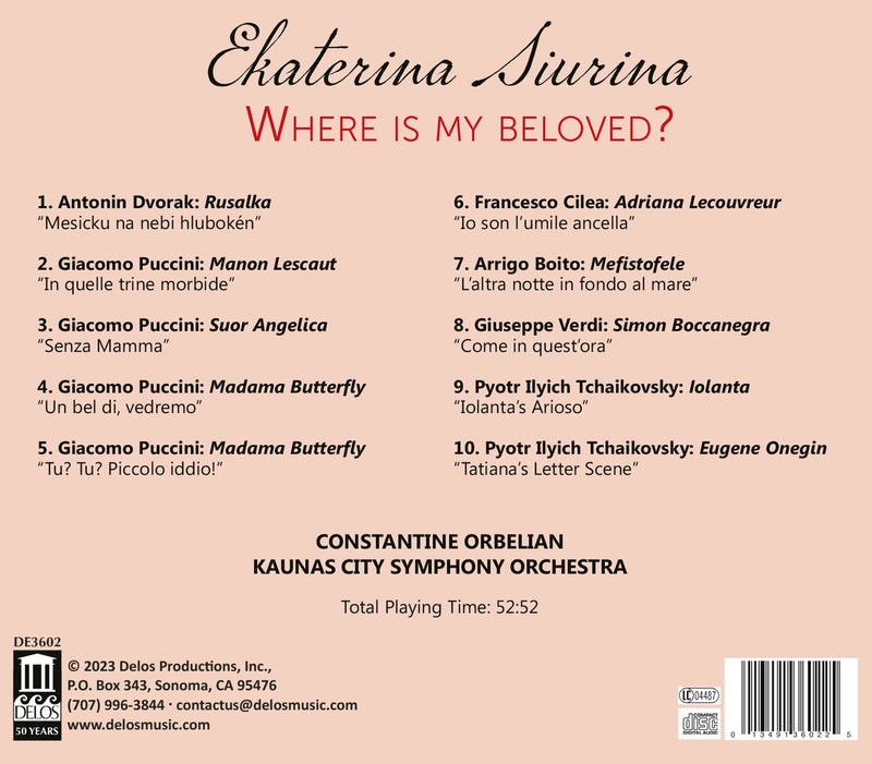 Where Is My Beloved? / Siurina, Orbelian, Kaunas City Symphony