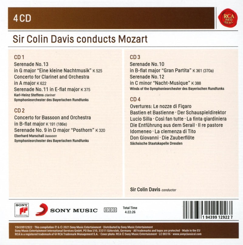 Sir Colin Davis Conducts Mozart