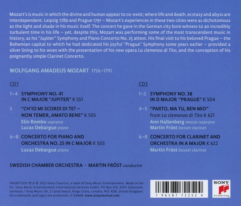 Mozart: Ecstasy & Abyss / Fröst, Debargue, Swedish Chamber Orchestra