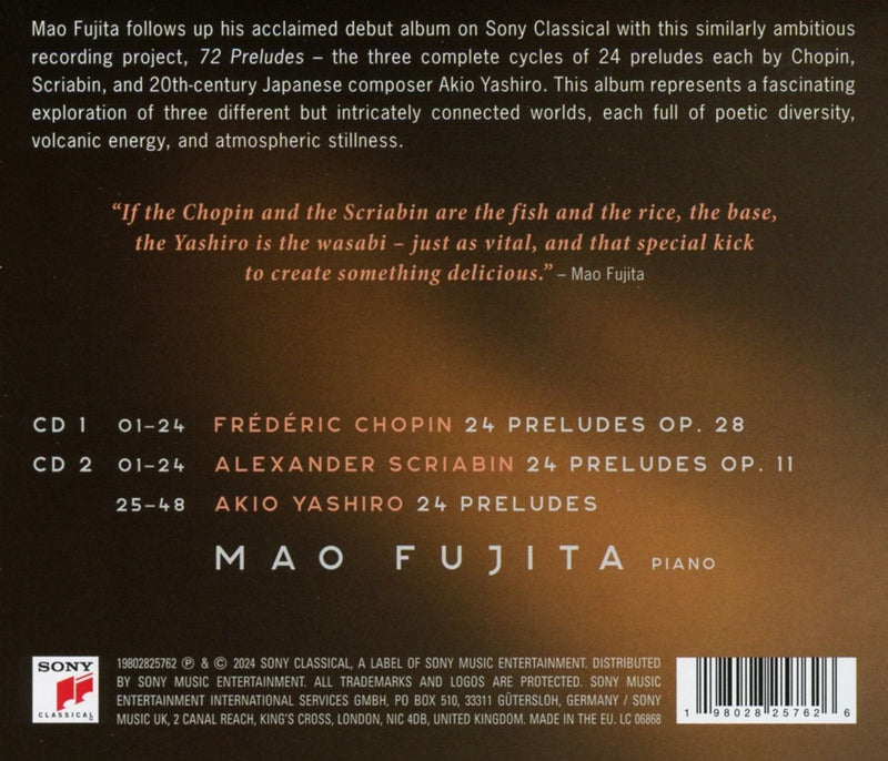 Chopin, Scriabin & Yashiro: 72 Preludes / Mao Fujita