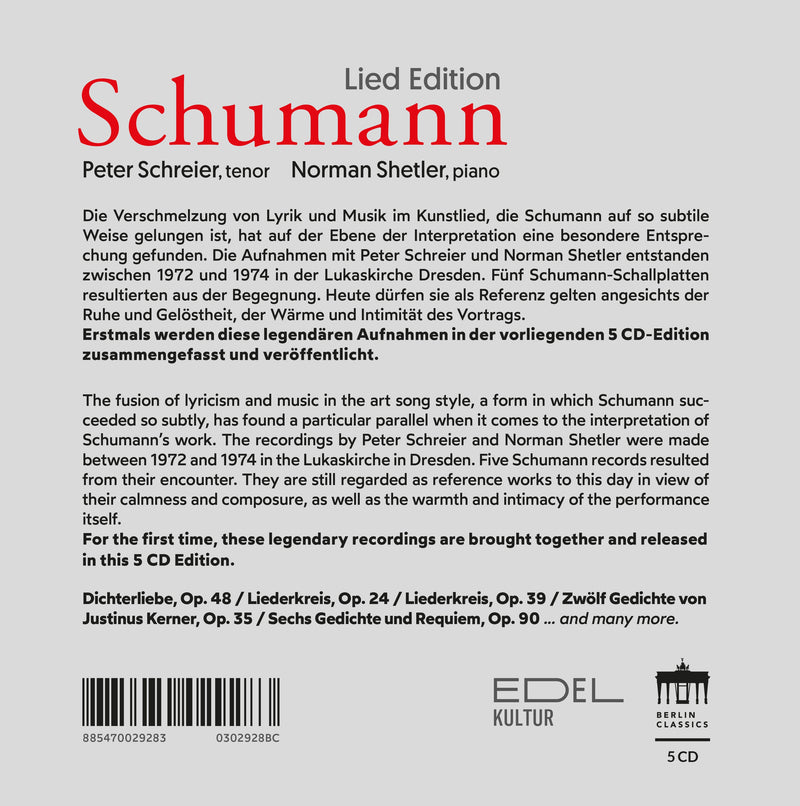 Schumann: Lied Edition / Schreier, Shetler