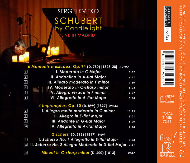 Schubert by Candlelight - Live in Madrid / Sergei Kvitko