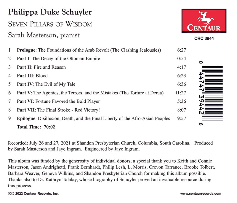 Schuyler: Seven Pillars Of Wisdom / Masterson