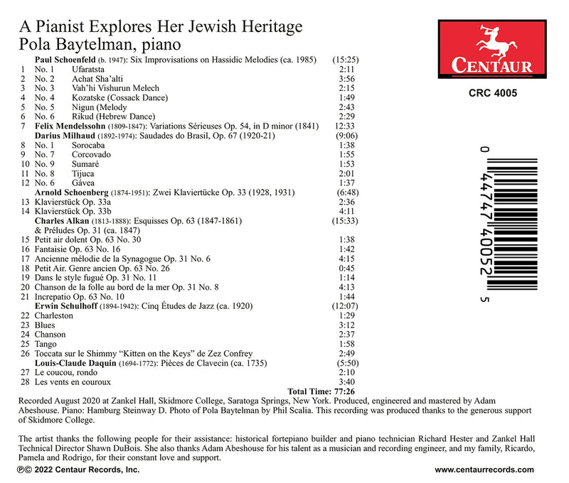 A Pianist Explores Her Jewish Heritage / Baytelman