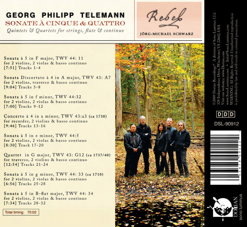 Telemann: Sonate A Cinque & Quattro / Rebel