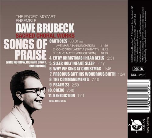 Brubeck: Songs of Praise - Sacred Choral Works / Pacific Mozart Ensemble