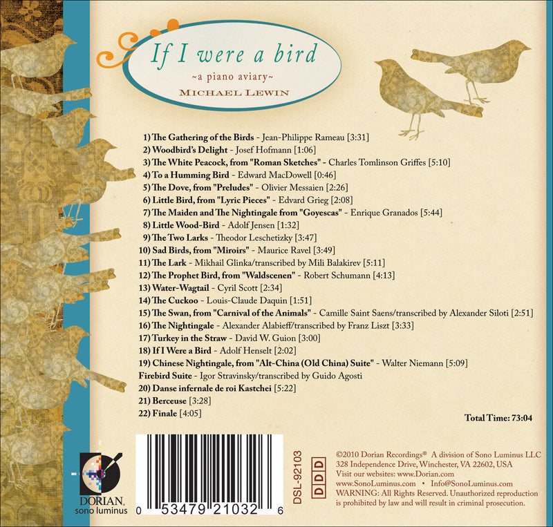 If I Were A Bird - A Piano Aviary / Michael Lewin
