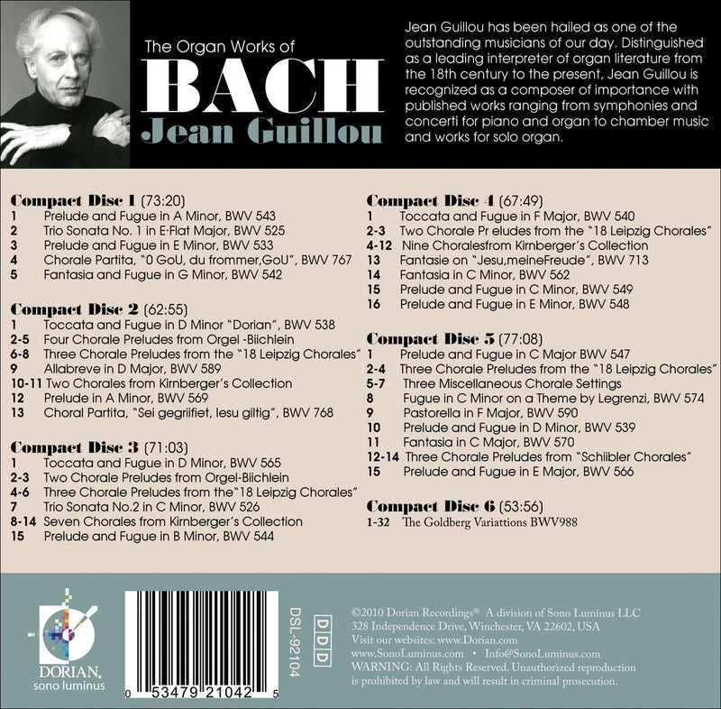 Bach: Organ Works / Guillou