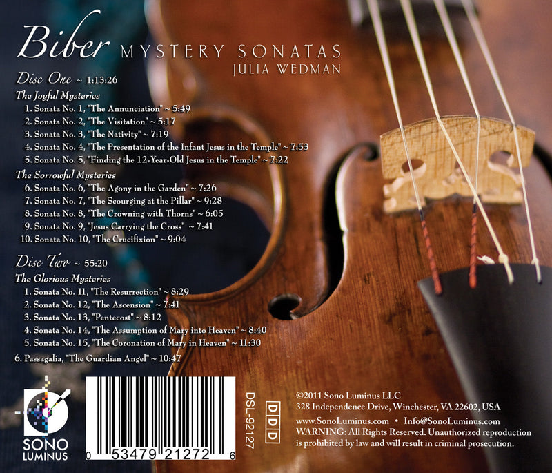 Biber: Mystery Sonatas / Julia Wedman