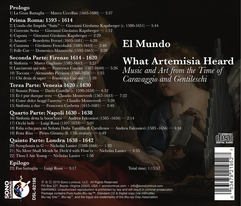 What Artemisia Heard: Music and Art from the Time of Caravaggio and Gentileschi / El Mundo