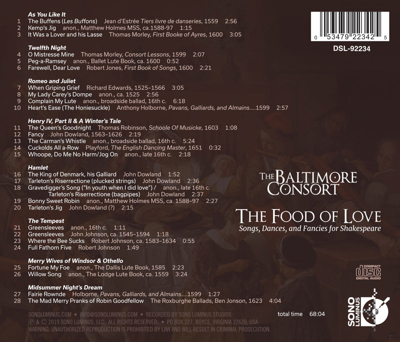 The Food of Love / Baltimore Consort