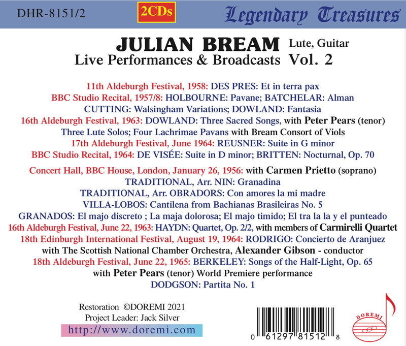 Julian Bream Live Performances & Broadcasts, Vol. 2