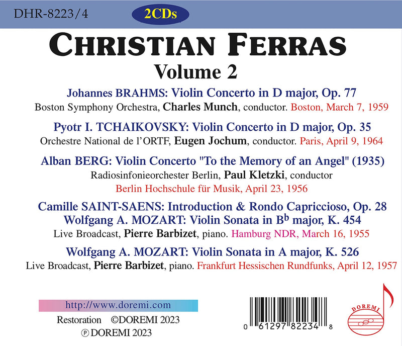 Christian Ferras Live, Vol. 2