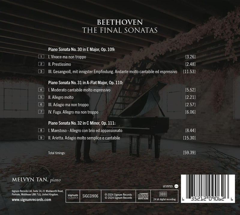 Beethoven: The Final Sonatas / Melvyn Tan