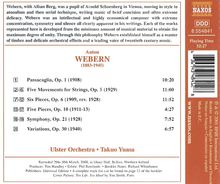 WEBERN: Passacaglia / Symphony / Five Pieces