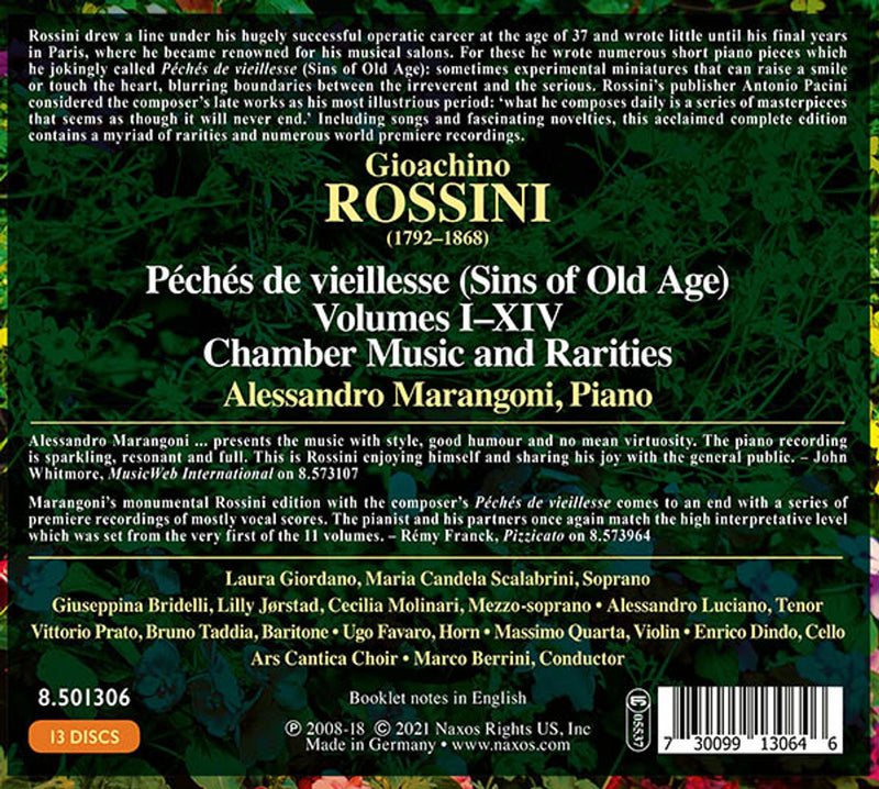 Rossini: Complete Piano Music - Péchés de vieillesse (Sins of Old Age) / Marangoni