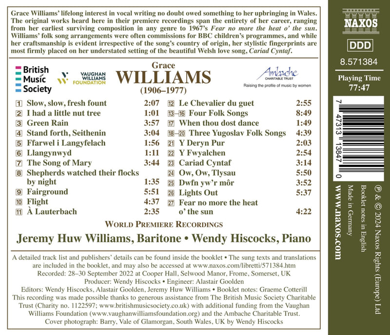 Williams: Songs / Williams, Hiscocks