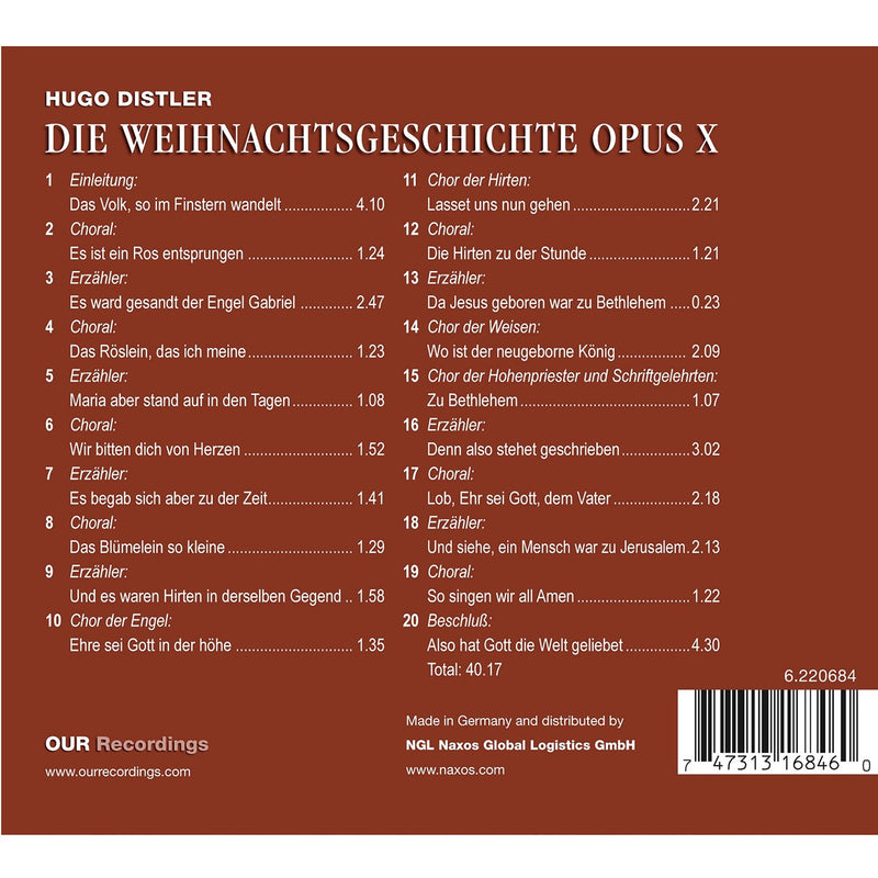 Distler: Die Weihnachtsgeschichte / Riis, Vocal Group Concert Clemens