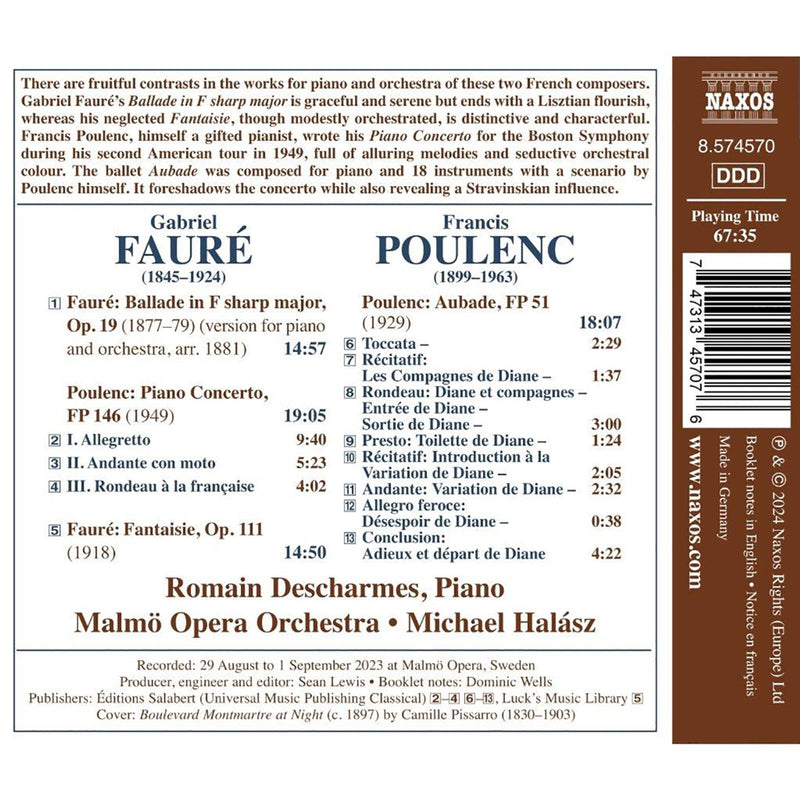 Fauré & Poulenc / Descharmes, Halász, Malmö Opera Orchestra