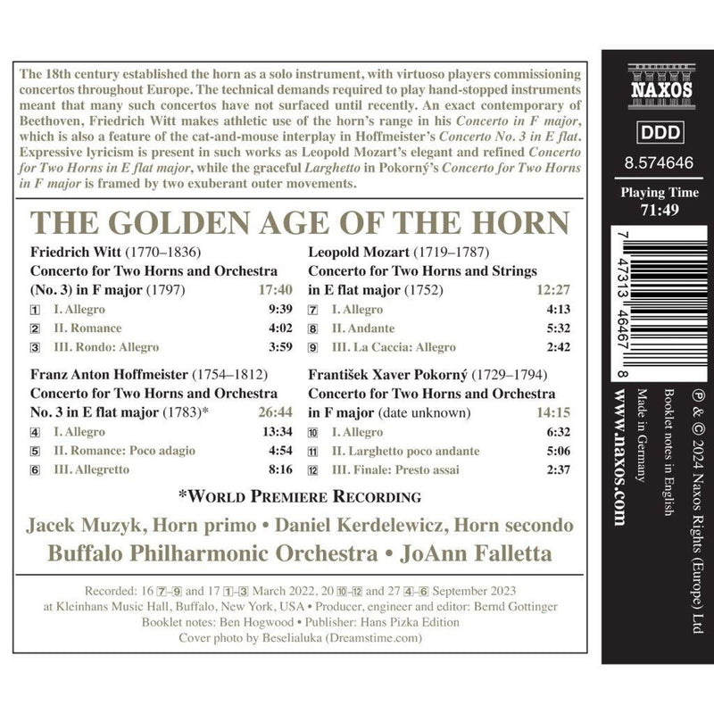 The Golden Age of the Horn - Concertos for 2 Horns / Falletta, Buffalo Philharmonic