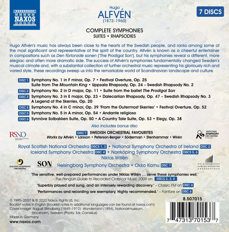 Alfvén: Complete Symphonies; Suites; Rhapsodies / Willén