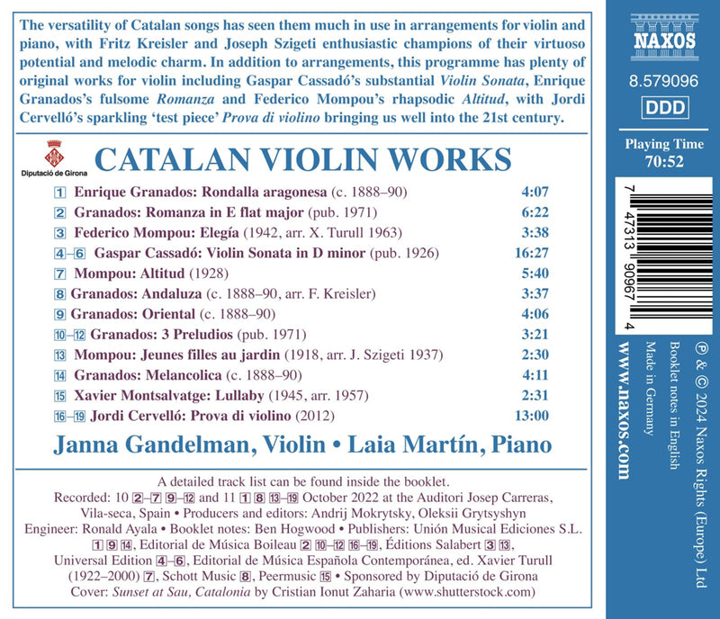 Catalan Violin Works / Gandelman, Martín