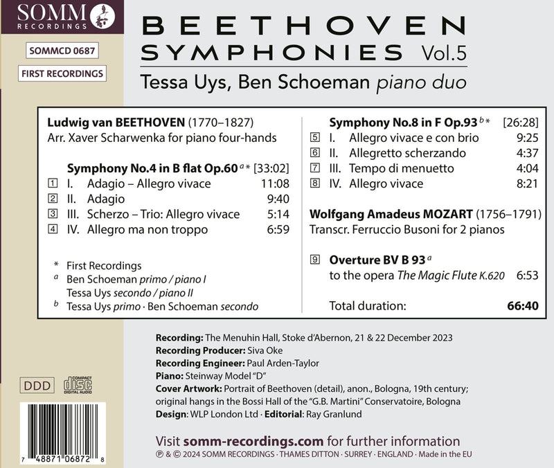 Beethoven: Symphonies, Vol. 5 / Uys, Schoeman