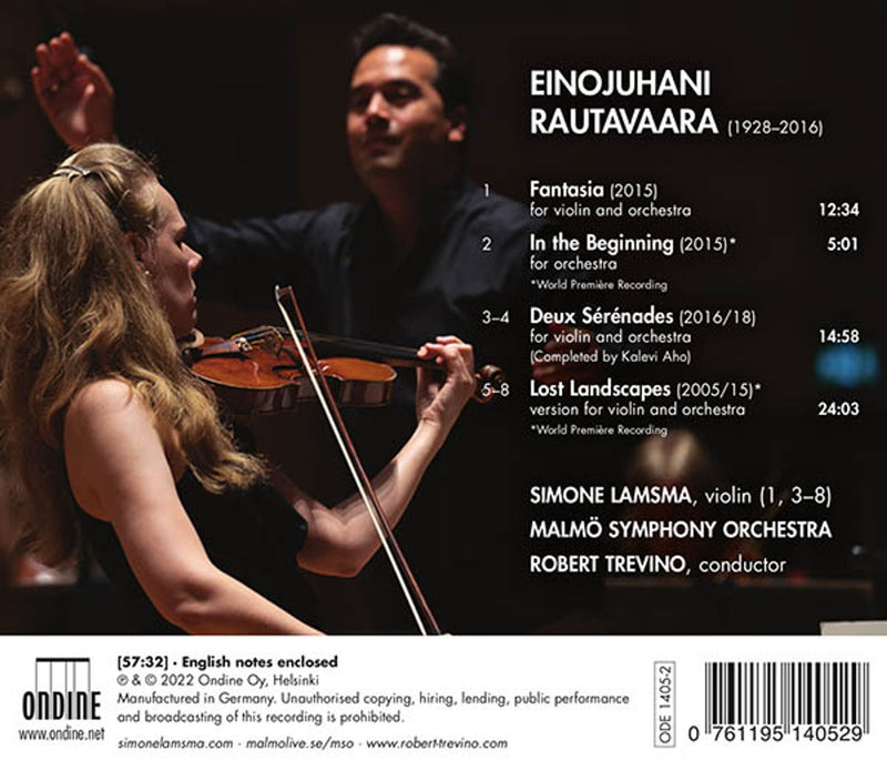 Rautavaara: Lost Landscapes / Lamsma, Trevino, Malmö Symphony Orchestra