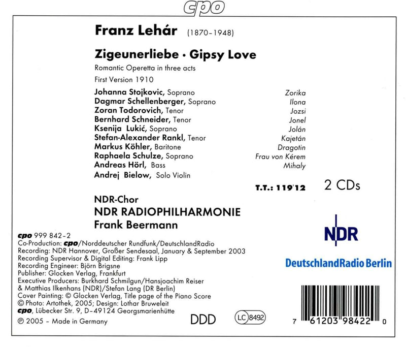 Lehar: Zigeunerliebe [Operetta] / NDR Radiophilharmonie