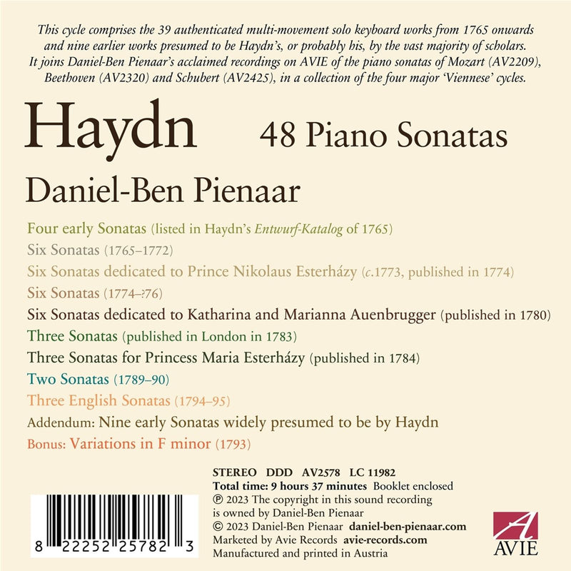 Haydn: 48 Piano Sonatas / Daniel-Ben Pienaar