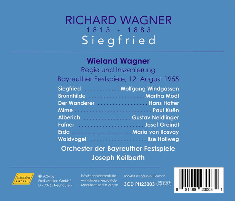 Wagner: Siegfried / Keilberth, Bayreuth Festival Orchestra