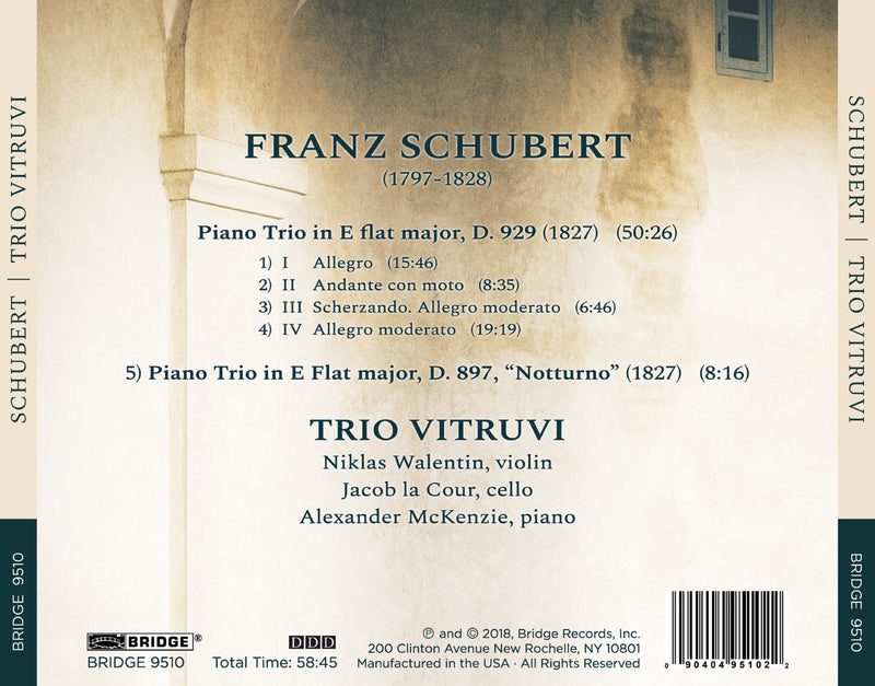 Schubert: Piano Trios / Trio Vitruvi