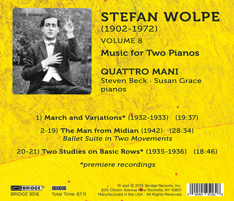 Stefan Wolpe, Vol. 8: Music for 2 Pianos / Quattro Mani