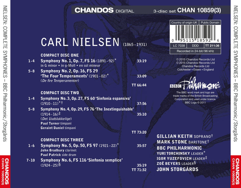 Nielsen: Complete Symphonies / Storgards, BBC Philharmonic