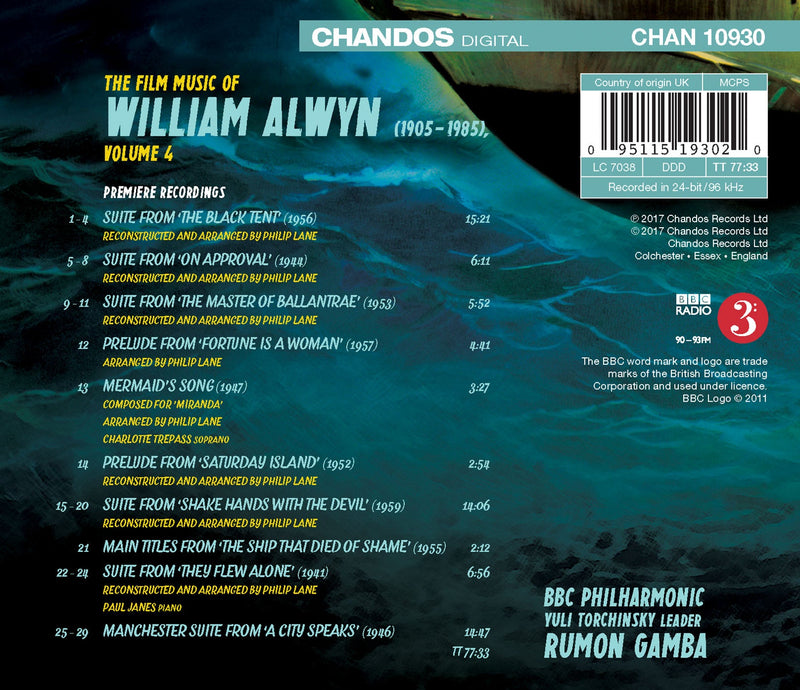 The Film Music of William Alwyn, Vol. 4 / Gamba, BBC Philharmonic