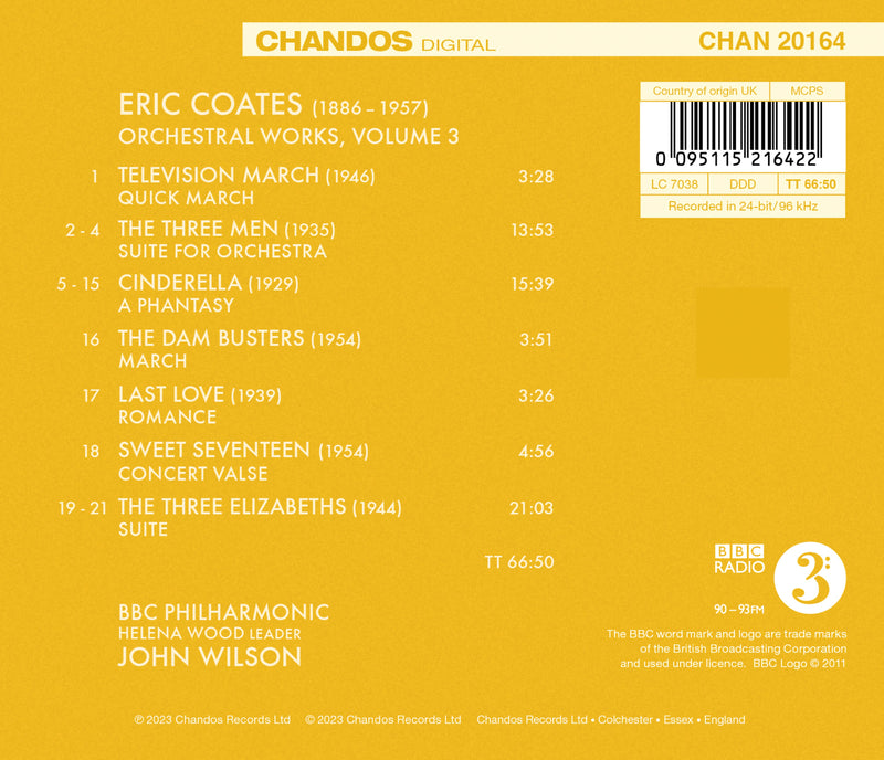 Coates: Orchestral Works, Vol. 3 / Wilson, BBC Philharmonic