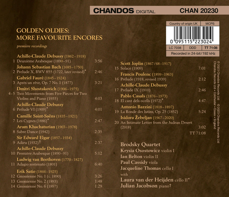 Golden Oldies – More Favourite Encores / Brodsky Quartet