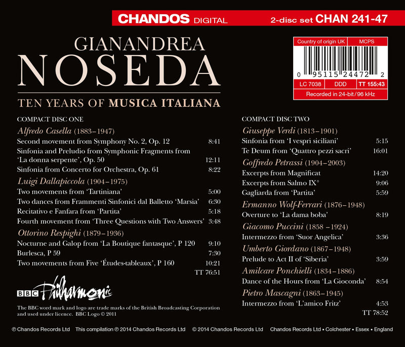 Ten Years of Musica Italiana / Noseda