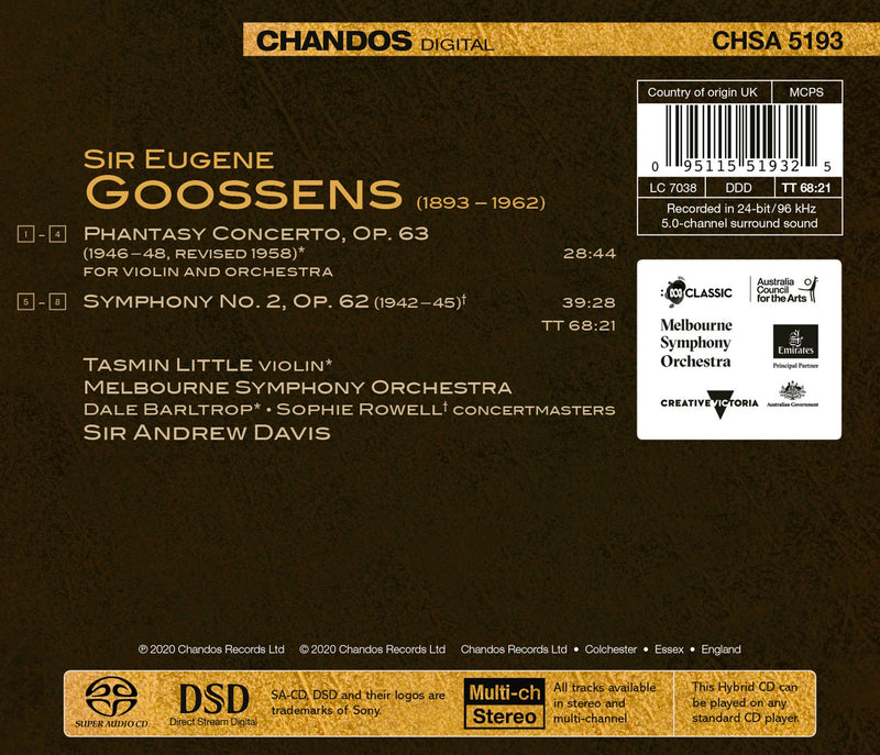 Goossens: Symphony No. 2 - Phantasy Concerto