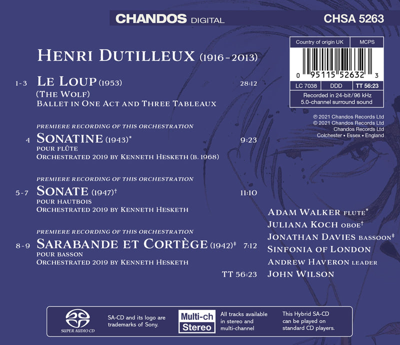 Dutilleux: Le Loup / Wilson, Sinfonia of London