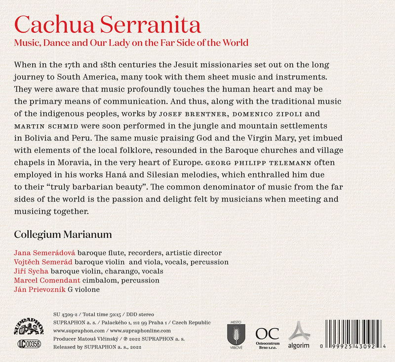 Brentner, Zipoli, Schmid, Telemann: Cachua Serranita / Semeradova, Collegium Marianum