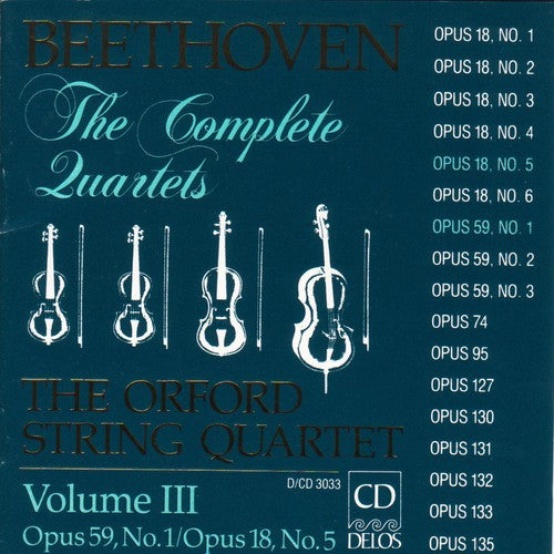 Beethoven: The Complete Quartets Vol Iii / Orford Quartet