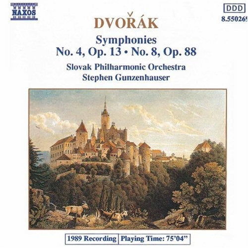 Dvorák: Symphonies No 4 And 8 / Gunzenhauser, Slovak Po